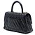 Borsa Chanel Mini Chevron in vitello invecchiato nero con manico Coco - vista 2