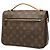 Borsa Louis Vuitton Monogram Pochette Metis Marrone - vista 2