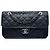 Borsa a tracolla Chanel Medium Quilted Caviar French Riviera Flap Blu