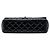 Borsa a tracolla Chanel Maxi Classic Double Flap in vernice nera Nero - vista 3