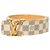 Louis Vuitton Damier Azur Initiales Gürtel Weiß