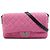 Borsa a tracolla Chanel Jumbo Quilted Tweed Reissue 2.55 Easy Messenger Flap Rosa