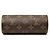 Borsa a mano Louis Vuitton Monogram Papillon Pochette Marrone - vista 3