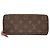 Portafoglio lungo Louis Vuitton Monogram Clemence marrone