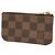Louis Vuitton Damier Ebene Pochette Cles Coin Pouch Marrone - vista 2