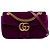 Borsa a tracolla Gucci Medium GG Marmont Matelassé in velluto viola Porpora