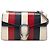 Borsa a tracolla Dionysus media in vitello a righe Multi Gucci Argento