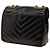 Borsa a tracolla Chanel Small Chevron in pelle d'agnello con patta a busta nera Nero - vista 2