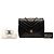 Borsa a tracolla Chanel Small Chevron in pelle d'agnello con patta a busta nera Nero - vista 8
