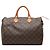 Borsa Boston Louis Vuitton Monogram Speedy 35 Marrone