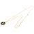 Collana con pendente rotondo Chanel CC nera placcata oro e smalto Nero