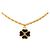 Collana con pendente a trifoglio Chanel CC placcata in oro e resina dorata D'oro - vista 2