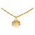 Collana con pendente a trifoglio Chanel CC placcata in oro e resina dorata D'oro - vista 3