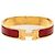 Pulsera Clic H PM estrecha de esmalte rojo Hermès Roja
