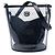 Borsa a secchiello Chanel Coco Camellia Medium in PVC nero e vitello stropicciato