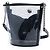 Borsa a secchiello Chanel Coco Camellia Medium in PVC nero e vitello stropicciato - vista 2