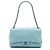 Borsa a tracolla Chanel Coco Soft Flap Large in pelle di vitello invecchiata matelassé Blu