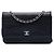 Borsa a tracolla Chanel CC Embossed Lambskin Camellia Wallet On Chain Nera Nero