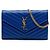 Autre Marque Borsa a tracolla portafoglio a busta Saint Laurent Grain De Poudre Chevron Monogram Blu