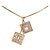 Collana con pendente Chanel CC placcata oro strass No 5 D'oro - vista 2