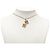 Collana con pendente Chanel CC placcata oro strass No 5 D'oro - vista 6
