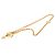 Collana con pendente a croce Chanel CC placcata oro D'oro