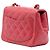 Borsa a tracolla Chanel Mini Square Classic in vernice rosa con patta singola - vista 2