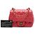 Borsa a tracolla Chanel Mini Square Classic in vernice rosa con patta singola - vista 7