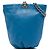 Blauer Chanel CC gesteppter Kalbsleder-Bucket-Rucksack