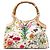 Bamboo Borsa Gucci Flora in tela bianca con bambù Bianco