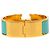 Bracciale Clic H PM largo in smalto blu Hermès - vista 3