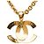 Collana con pendente matelassé Chanel CC placcato oro D'oro - vista 3