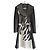Abrigo largo Diane von Furstenberg con estampado abstracto Negro Gris