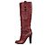 Dolce & Gabbana rote Lederstiefel runde Kappe Blockabsatz EU 37.5 Gebraucht