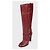 Dolce & Gabbana rote Lederstiefel runde Kappe Blockabsatz EU 37.5 Gebraucht - Ansicht 3