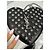 Autre Marque Borsa Saint Laurent in pelle nera a forma di cuore con stelle Nero - vista 2