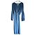 Diane Von Furstenberg Langes blaues Wickelkleid
