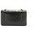 Borsa a tracolla con catena CHANEL Classic Double Flap 10" in pelle di agnello nera Nero - vista 3