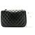 Bolsa de Ombro com Corrente Meia Lua CHANEL Tiracolo Preta Matelassê com Aba Preto - vista 3