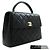 Borsa a mano CHANEL in Lamskin Top Handle Small Bag Kelly Black Flap Nero