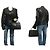 Borsa a mano CHANEL in Lamskin Top Handle Small Bag Kelly Black Flap Nero - vista 12
