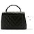 Borsa a mano CHANEL in Lamskin Top Handle Small Bag Kelly Black Flap Nero - vista 3