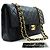Borsa a tracolla con catena CHANEL Classic Double Flap 10" in pelle di agnello nera Nero