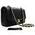 Borsa a tracolla CHANEL Diana Flap con catena in pelle d'agnello matelassé nera Nero