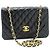 Bolsa de Ombro com Corrente Meia Lua CHANEL Tiracolo Preta Matelassê com Aba Preto - vista 2