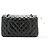 Borsa a tracolla con catena CHANEL Classic Double Flap 10" in pelle di agnello nera Nero - vista 3