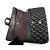 Borsa a tracolla con catena CHANEL Classic Double Flap 10" in pelle di agnello nera Nero - vista 11
