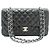 Borsa a tracolla con catena CHANEL Classic Double Flap 10" in pelle di agnello nera Nero - vista 2