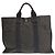 Hermès Sac cabas en toile Hermes Gris - vue 2