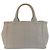 Bolso Tote Prada Canapa Triangle Logo Gris - vista 2